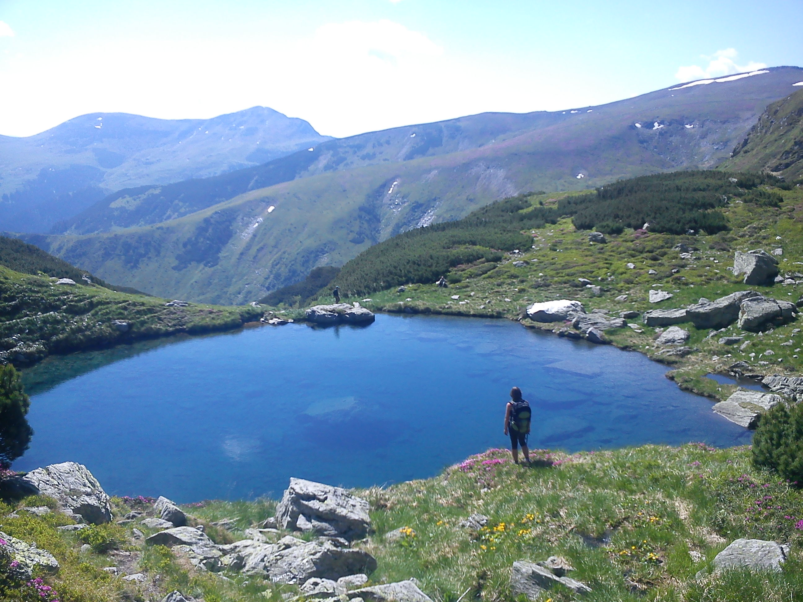 High in the mountains in Northern Romania, enjoying one of the amazing basins on top of the mountain